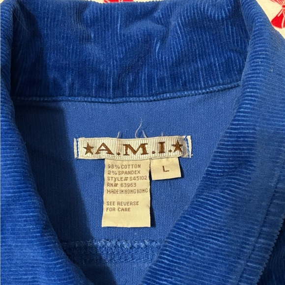 Large Womans cobalt blue corduroy jacket - Picture 3 of 6